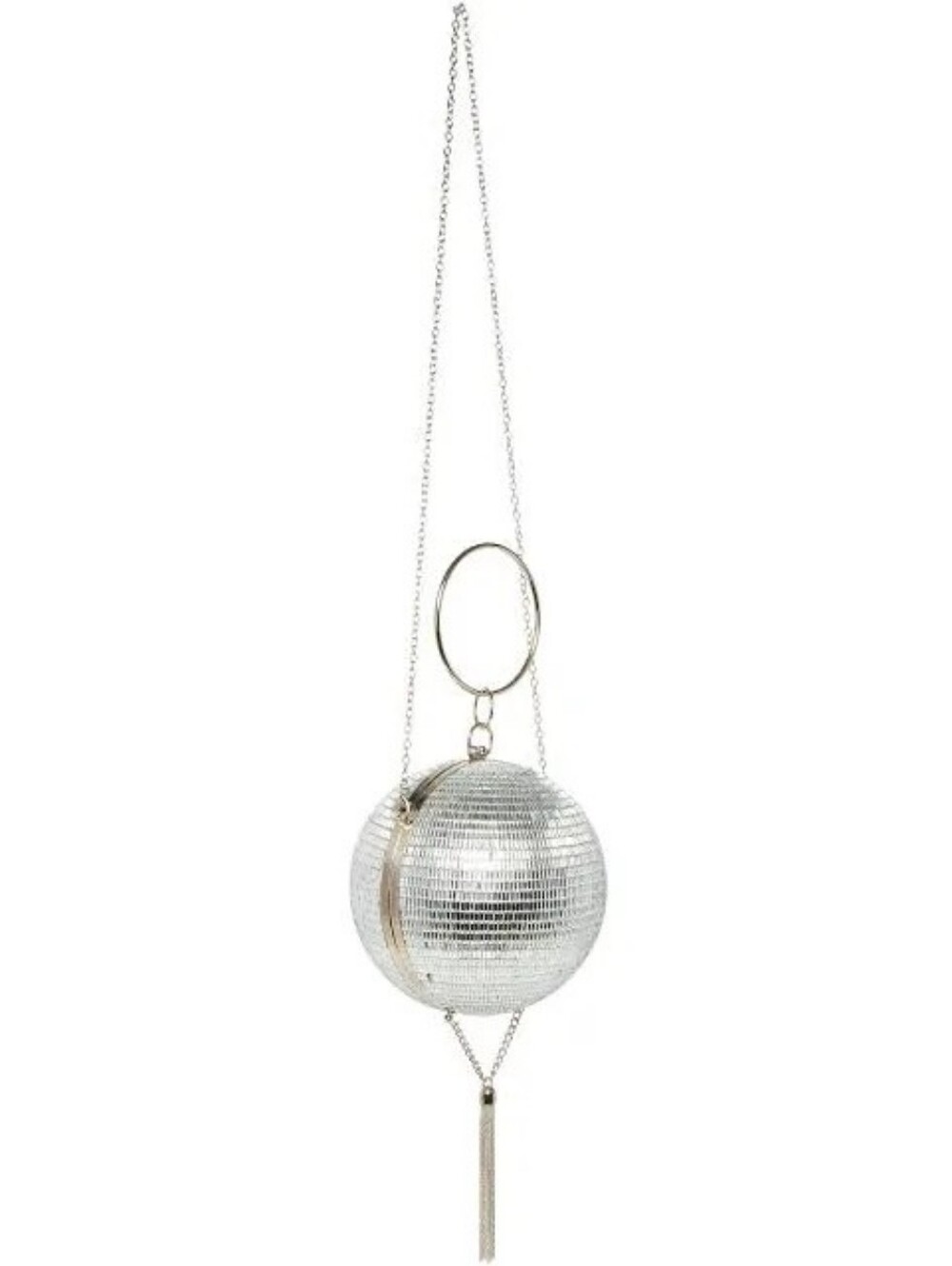 Betsey Johnson - Dancing Queen - Silver Disco Ball Evening Bag with Chain - Picture 3 of 12